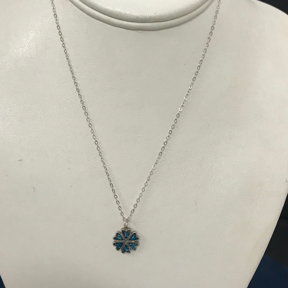 Sterling Silver Necklace w/ Turquoise Pendant